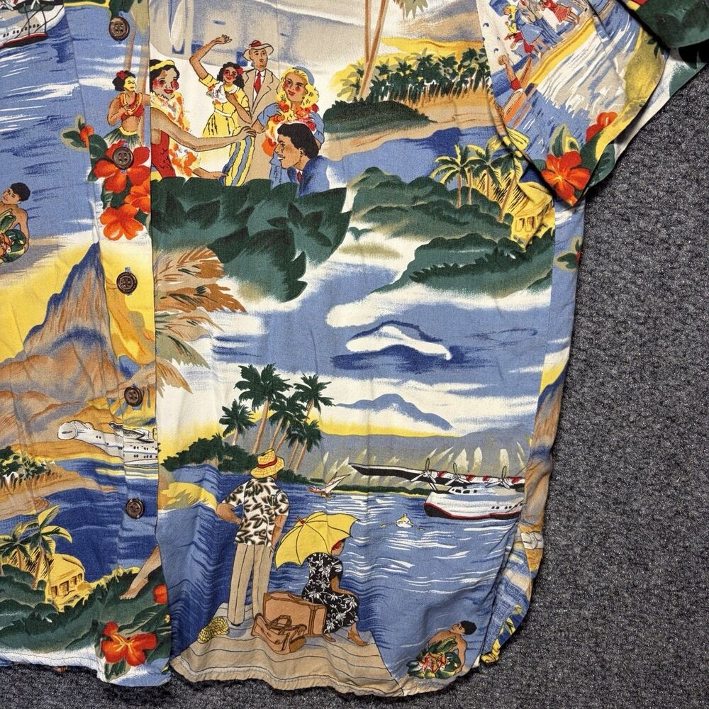 Vintage Reyn Spooner Shirt Men M Hawaiian Print Rayon Button Up Beach Vacation. - Picture 4 of 12
